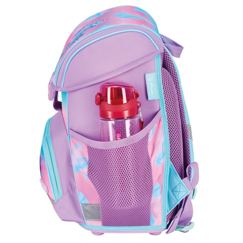 herlitz sac à dos Loop Plus Ocean Lights, motif hippocampe, rose/turquoise, 17 L