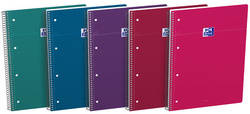 Oxford Collegeblock Smart Intense A4+, geruit, gesorteerde kleuren, 80 vel