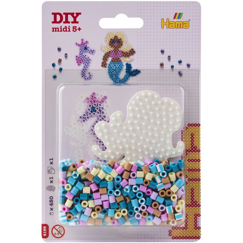 Hama perles à repasser midi Sirène, diamètre 5,0 mm, 450 pièces