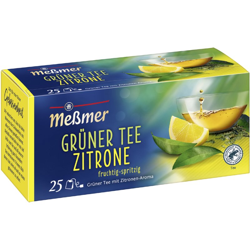 Messmer Green tea lemon, 25 tea bags