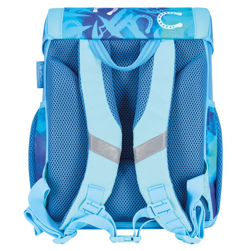 herlitz cartable scolaire Loop Plus Lucky Horse, bleu clair/bleu foncé, 17 L