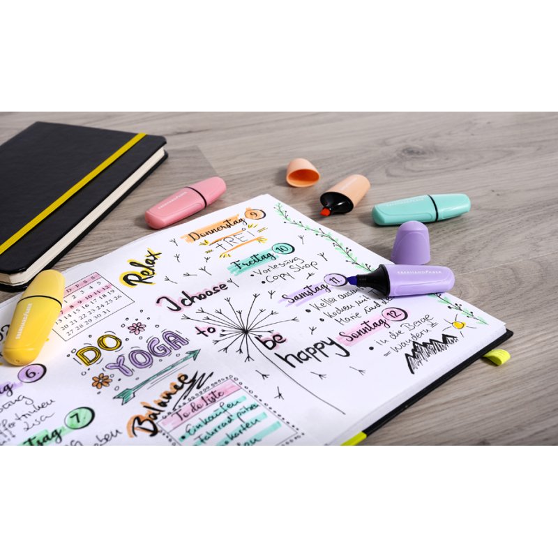 EBERHARD FABER surligneurs Mini Pastel, couleurs pastel, 6 pièces