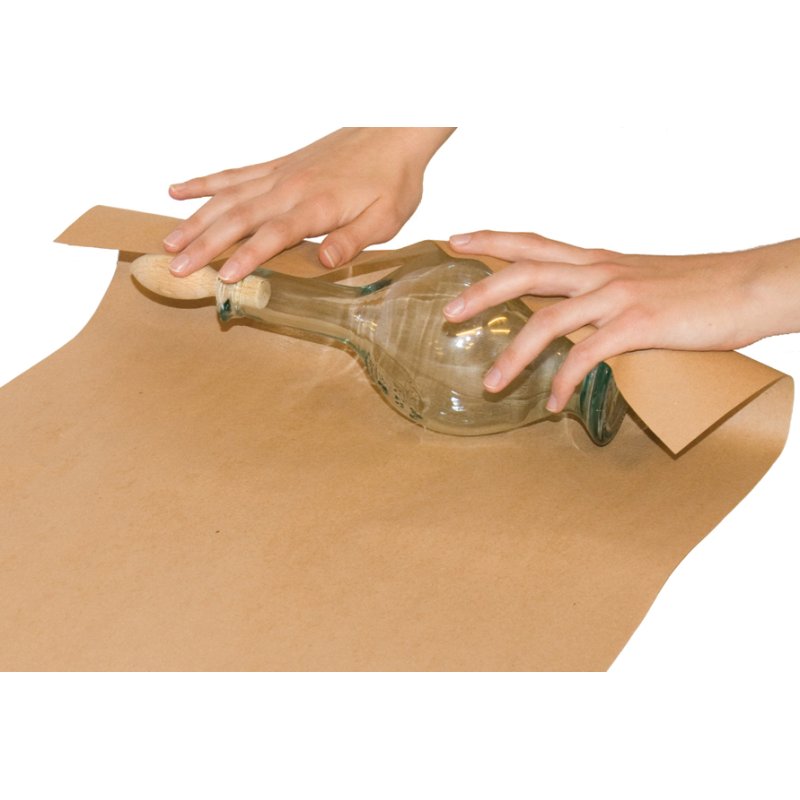 RAADHUIS inpakpapier op rol, bruin gestreept, 700 mm × 5 m