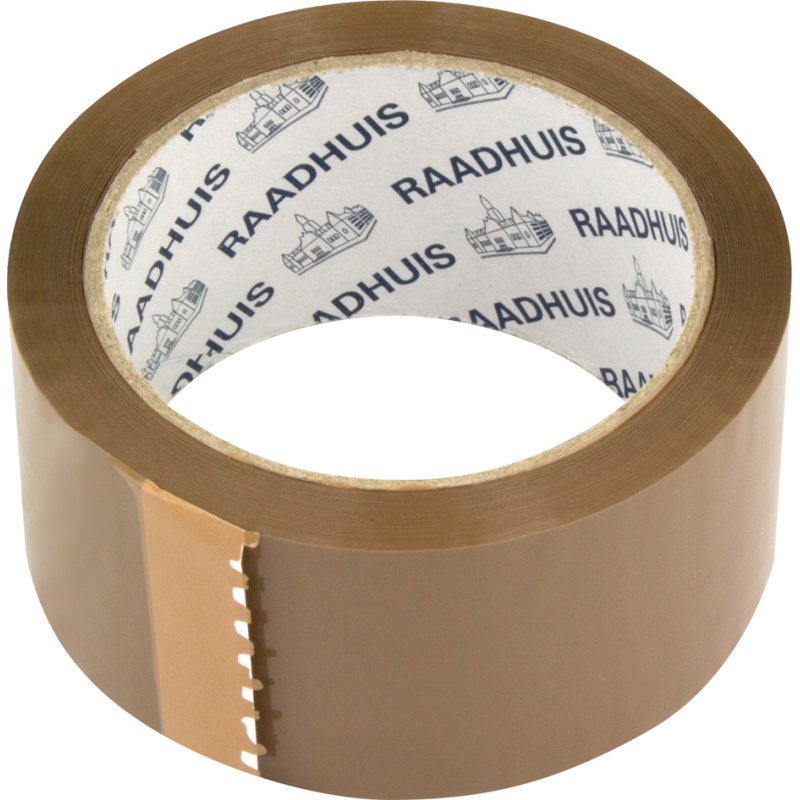 RAADHUIS ruban d'emballage, marron, 48 mm × 66 m, silencieux