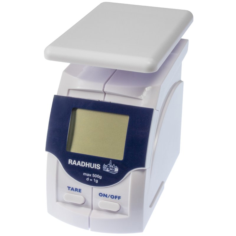 RAADHUIS digitale brievenweegschaal, 500 g, wit/blauw