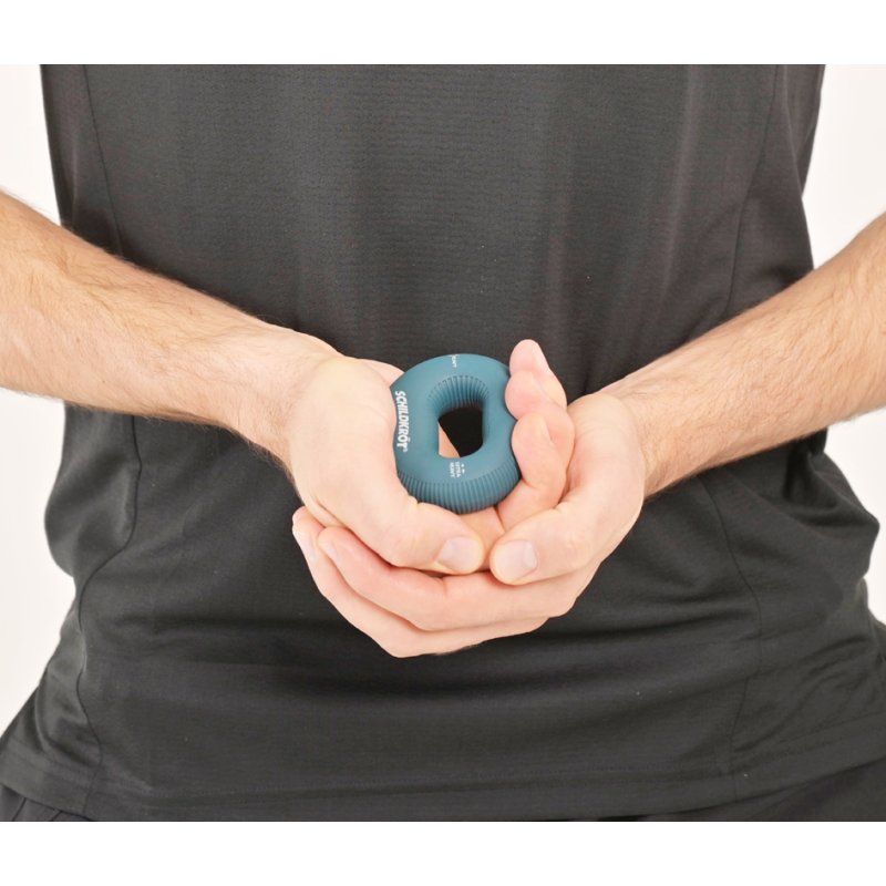 SCHILDKRÖT Entraîneur de main Ergo, lot de 2, bleu/gris, silicone