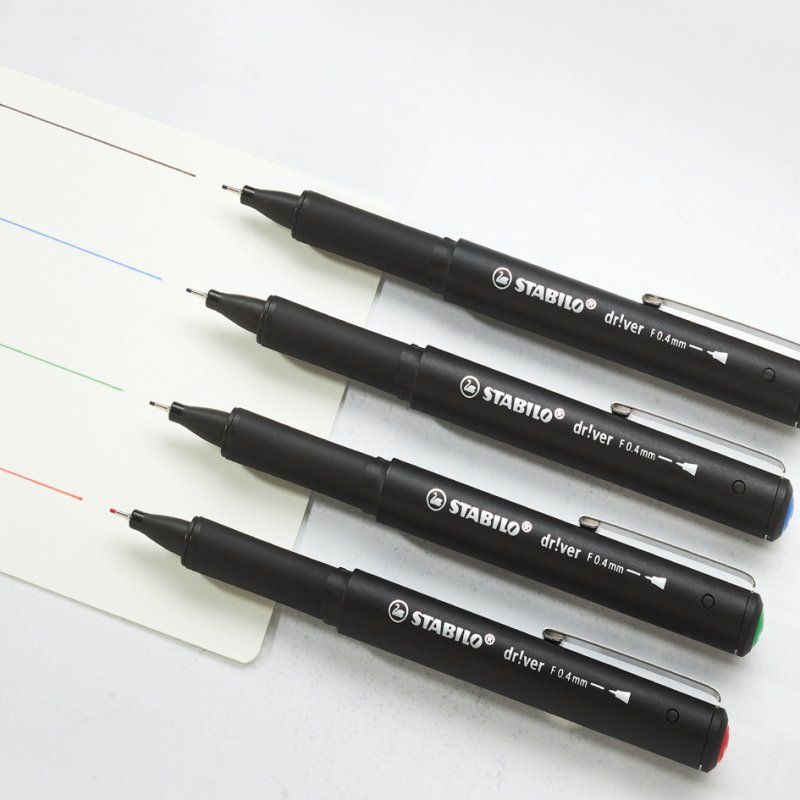STABILO stylo à pointe fine, rouge, 0,4 mm