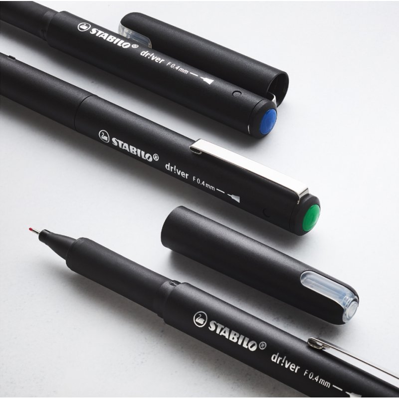 STABILO stylo à pointe fine, rouge, 0,4 mm