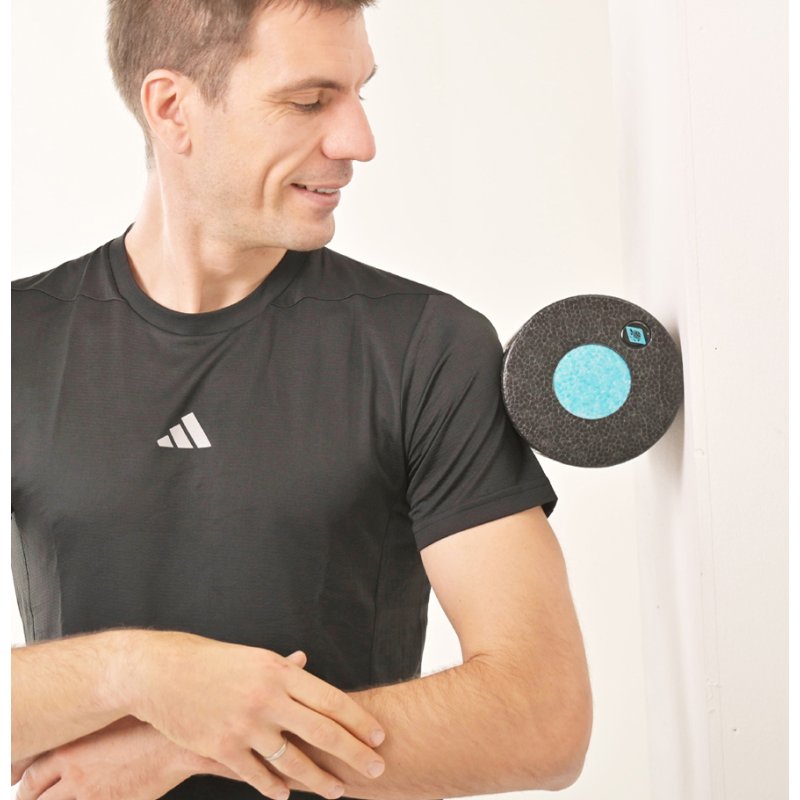 SCHILDKRÖT 2-in-1 rouleau de massage, noir/bleu, mousse EPP, 2 pièces