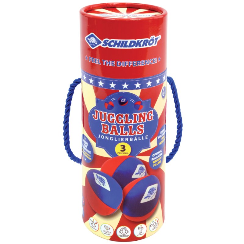 SCHILDKRÖT juggling balls, set of 3, red/blue, 60 mm