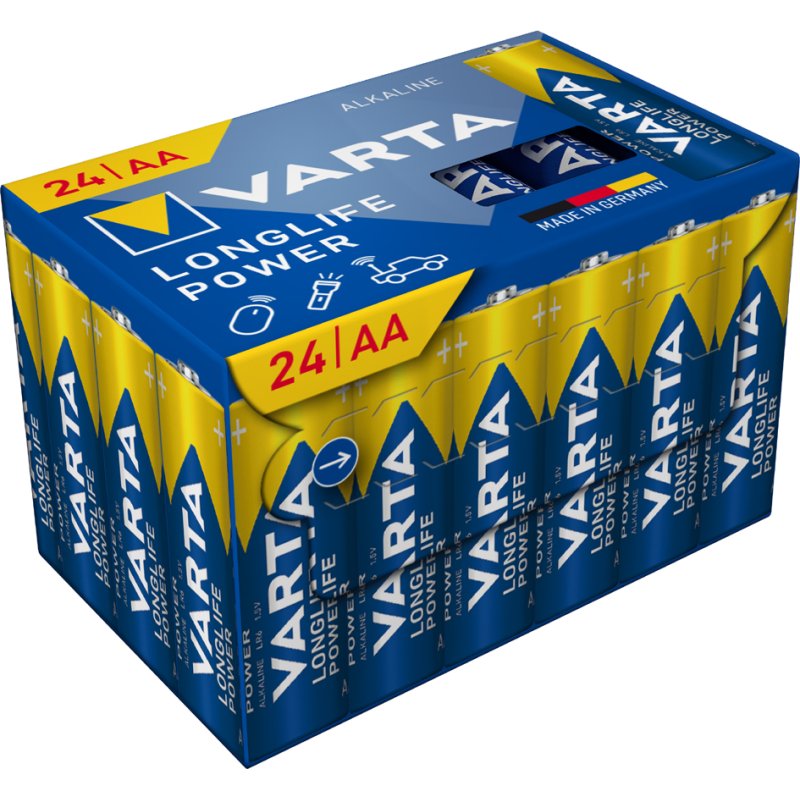 VARTA Alkaline batterijen Longlife Power, AA Mignon, 1,5 volt, 12 stuks
