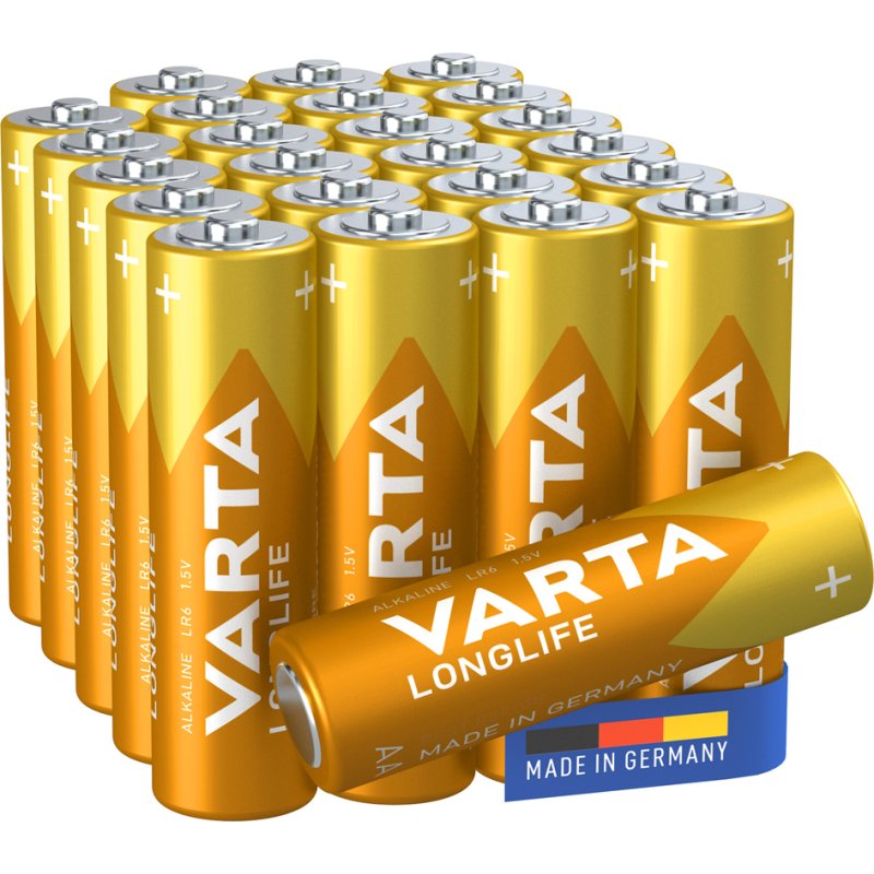 VARTA Alkaline batterijen Longlife, Mignon AA, 1,5 volt, 12 stuks
