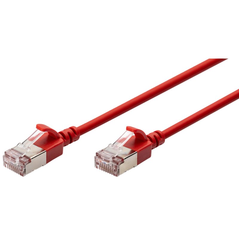 DIGITUS Câble de brassage Slim Cat. 6A, F/FTP, jaune, 0,3 m
