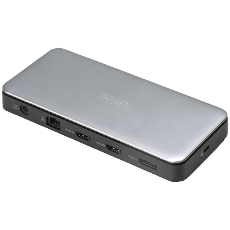 DIGITUS docking station USB-C, 11-poorts, grijs/zwart