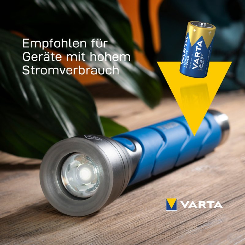 VARTA alkaline batterijen Longlife Power, C (Baby), LR14 1,5 volt, 4 stuks