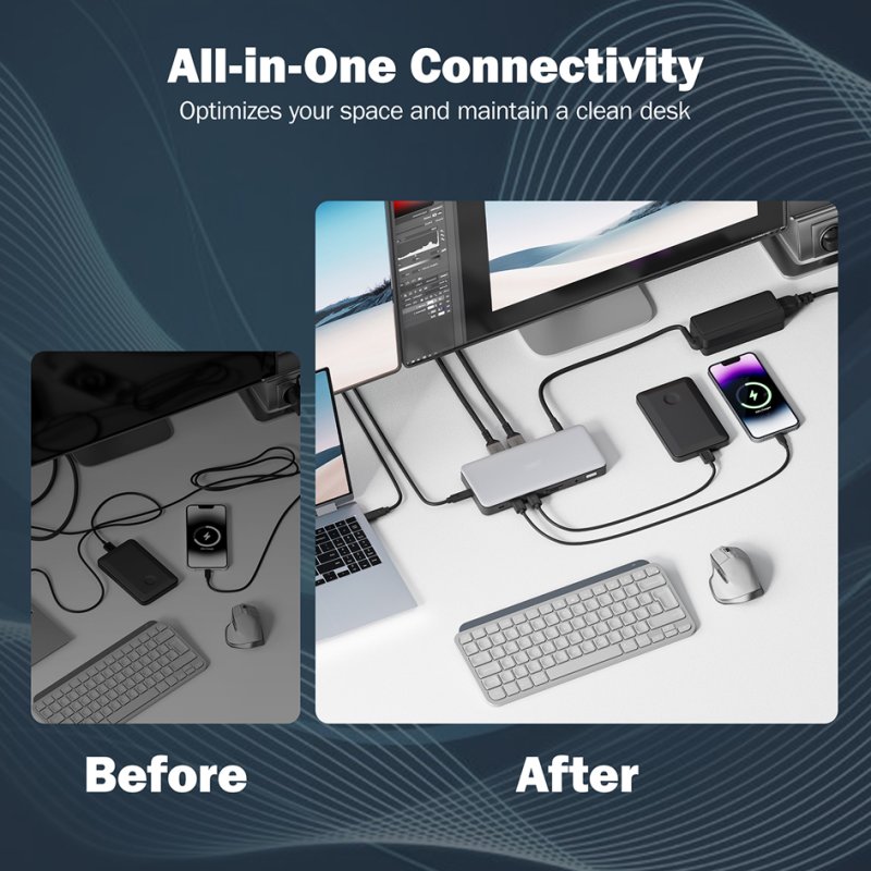 DIGITUS docking station USB-C, 13-poorts, grijs/zwart