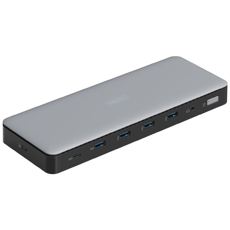DIGITUS docking station USB-C, 13-poorts, grijs/zwart
