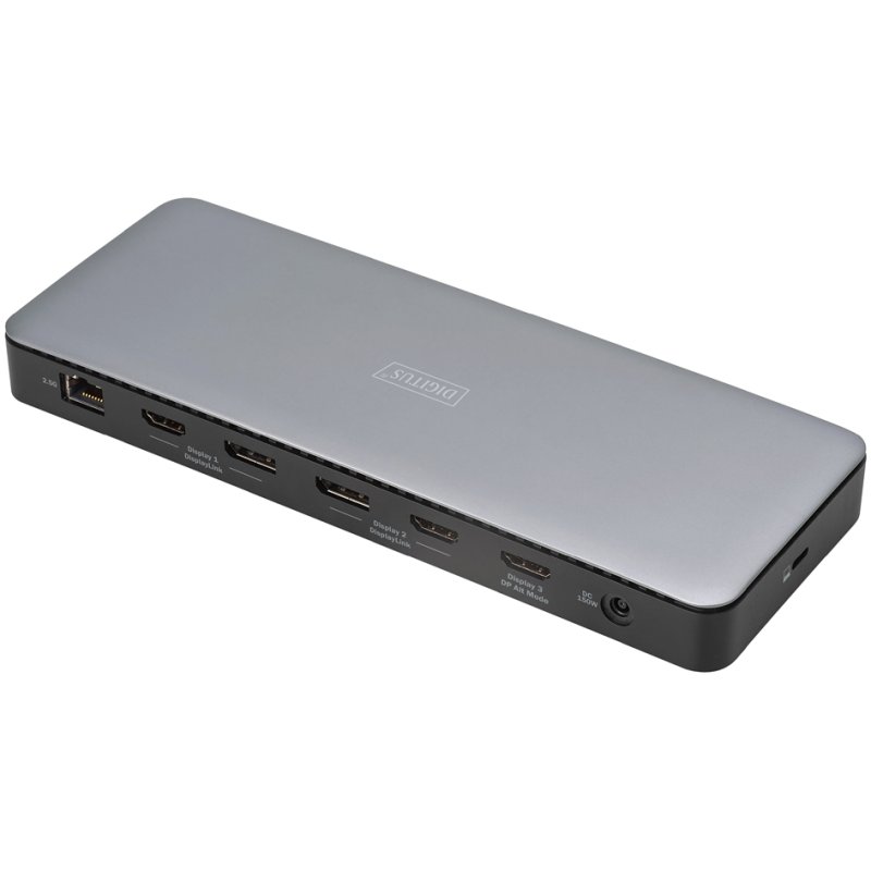 DIGITUS docking station USB-C, 13-poorts, grijs/zwart