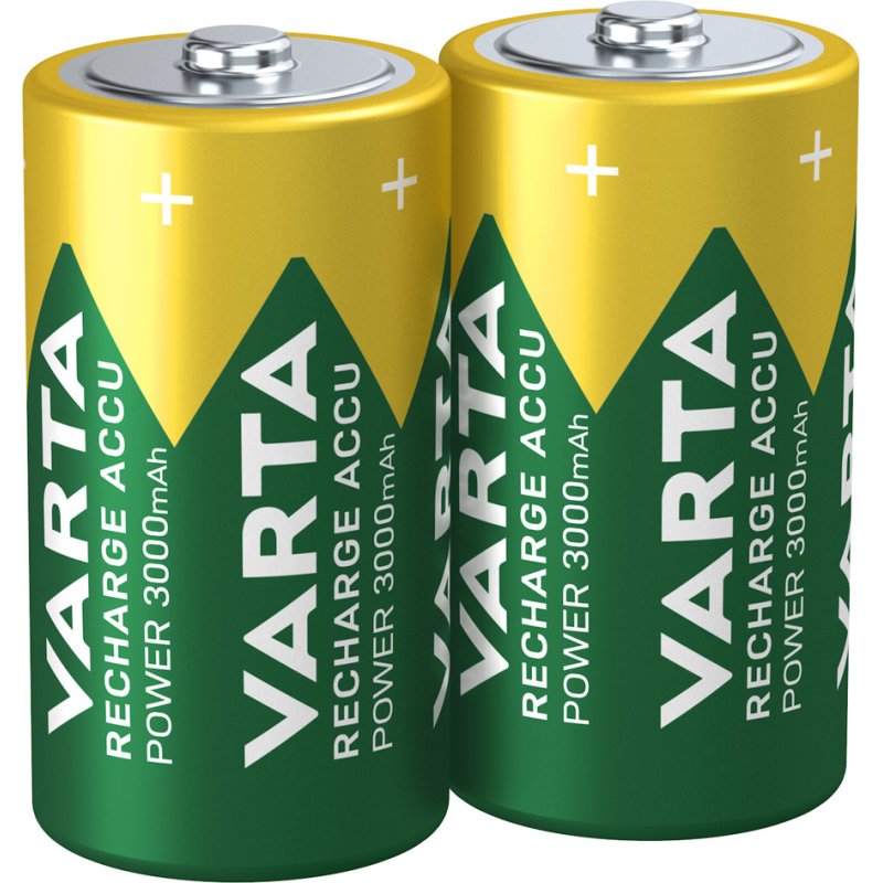 VARTA NiMH oplaadbare batterij RECHARGE ACCU Power, Baby (C), 3000 mAh, 2 stuks