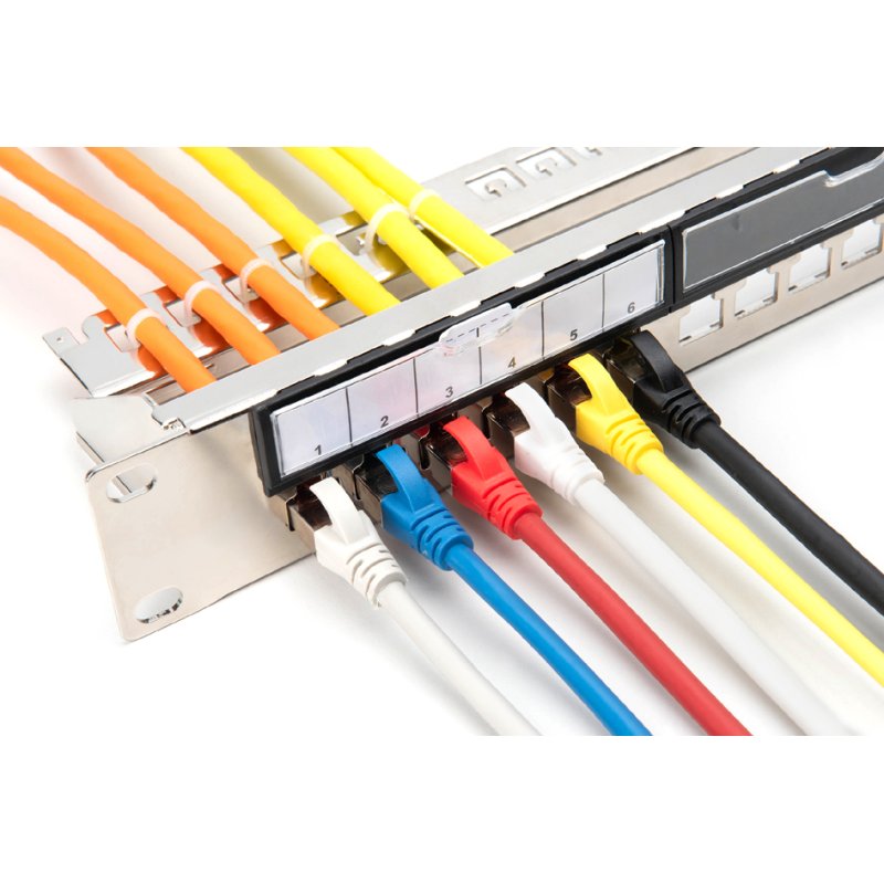 DIGITUS Panneau de brassage modulaire 19", 1 U, 24 ports, argent