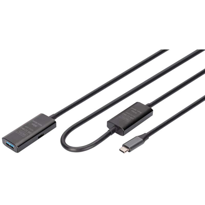 DIGITUS Câble d'extension USB 3.2 Gen2 actif, 5,0 m, noir