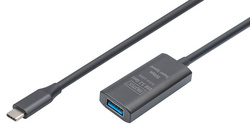 DIGITUS USB 3.2 Gen1 actieve verlengkabel, zwart, 10,0 m