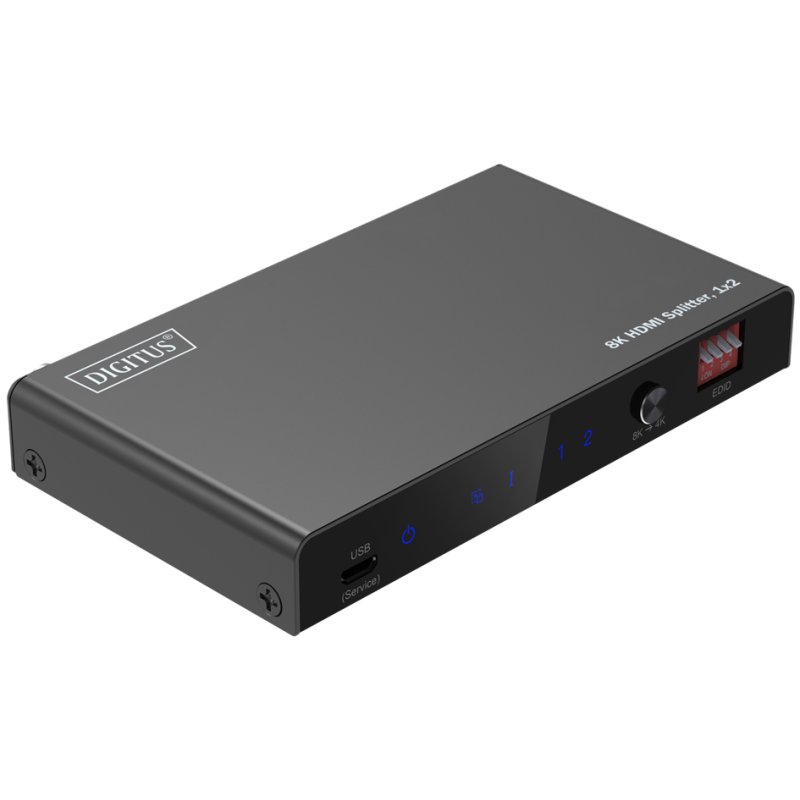 DIGITUS 8K HDMI splitter, 1×2, zwart