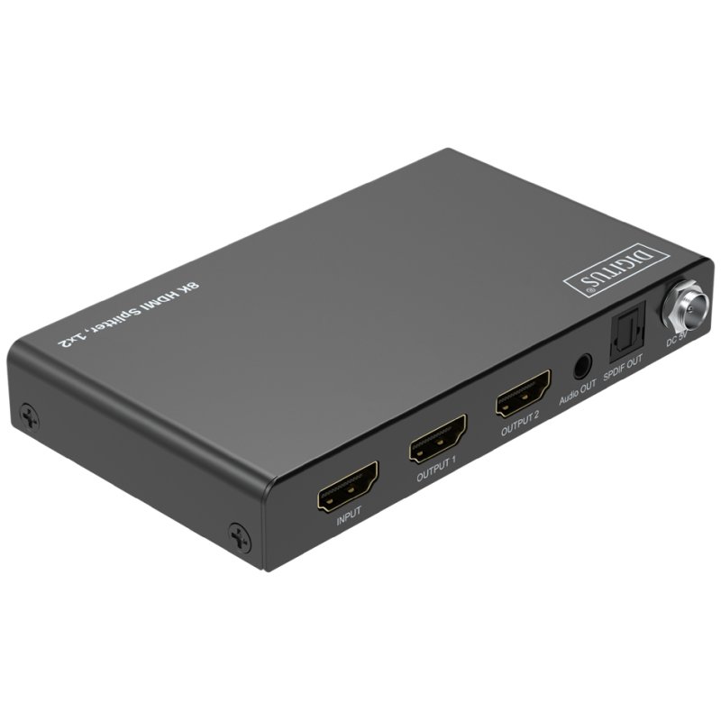 DIGITUS 8K HDMI splitter, 1×2, zwart
