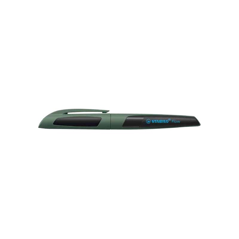 STABILO stylo Flow, rechargeables, khaki/noir, 0,5 mm