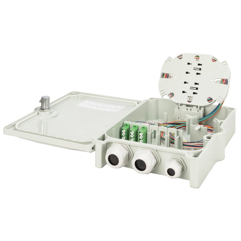 DIGITUS Boîtier de raccordement FTTH/FTTB, 12x LC/APC, monomode, IP65