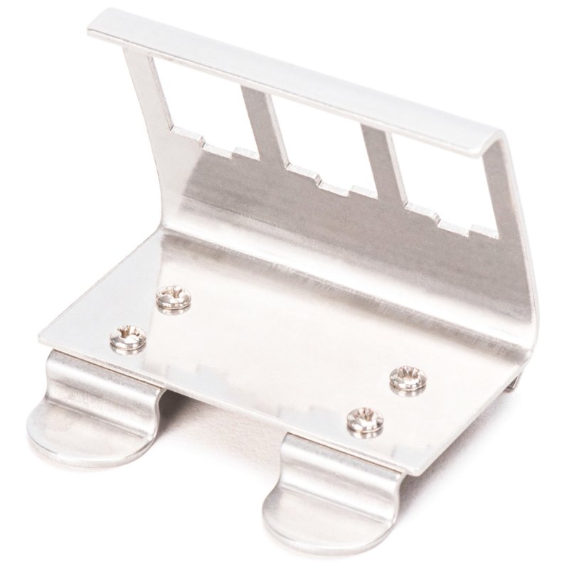 DIGITUS DIN rail adapter for 3x Keystone modules, stainless steel