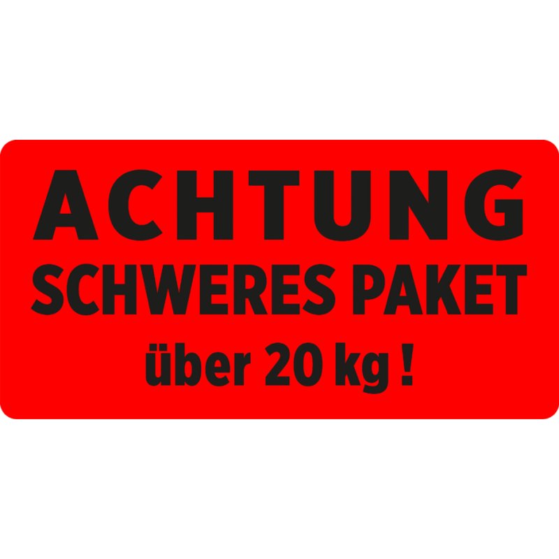 AVERY Zweckform étiquettes d'avertissement COLIS LOURD, rouge néon, 100×50 mm, 200 pcs/rouleau