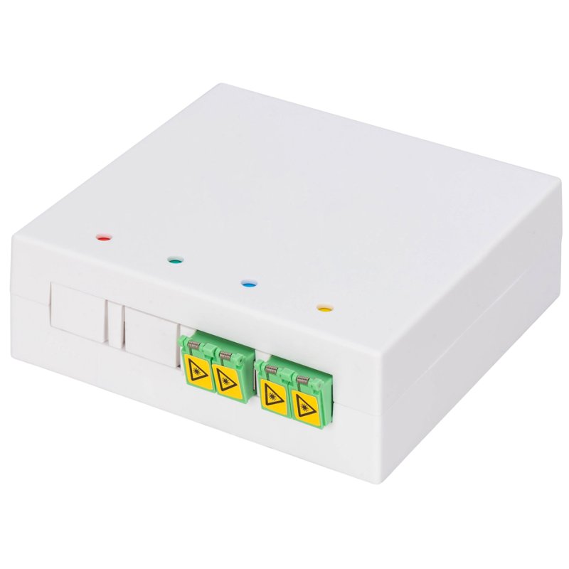 DIGITUS FTTH behuizing, 2x LC/APC DX koppeling, wandmontage, wit