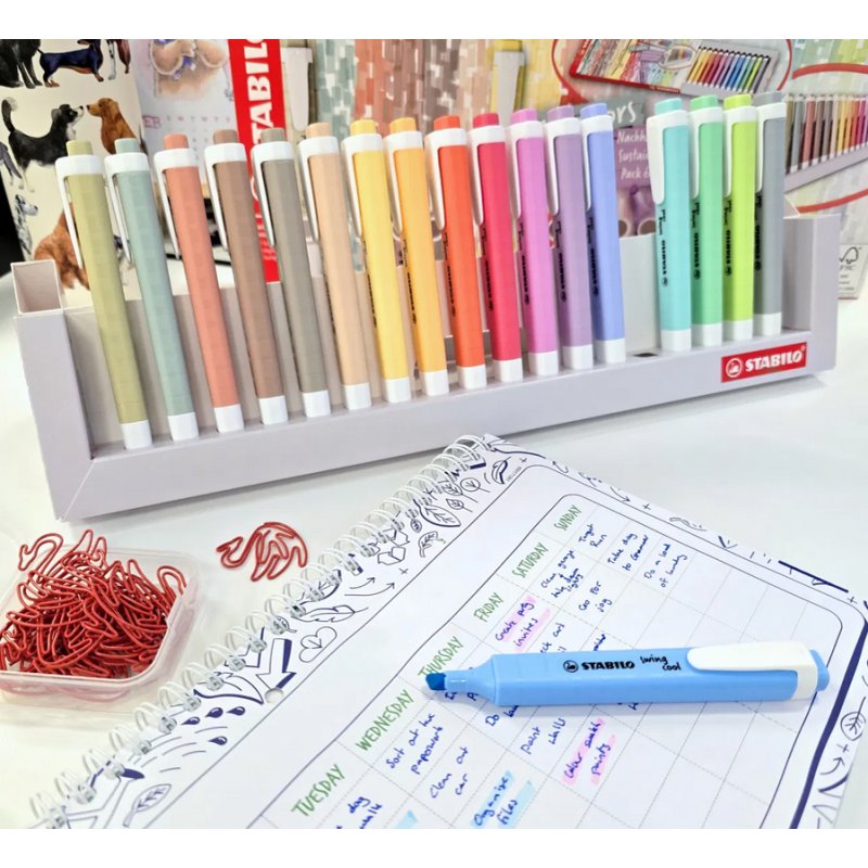 STABILO highlighter Swing Cool NatureCOLORS, set of 18 pieces, 1-4 mm