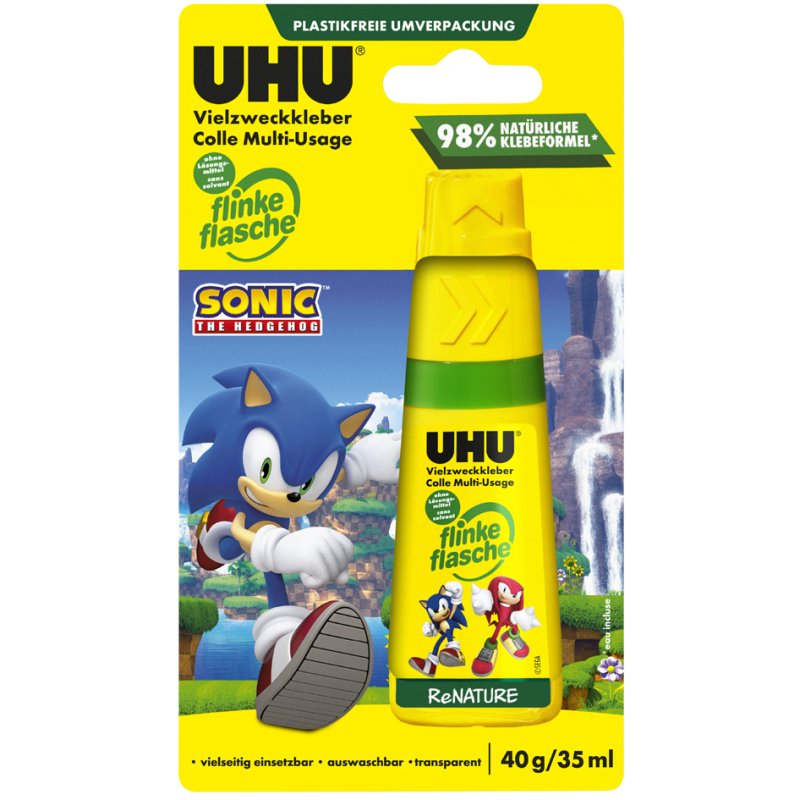 UHU all-purpose glue ReNATURE, refillable, crystal clear