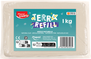 Maped Creativ navulverpakking klei voor pottenbakset, naturel, 1 kg