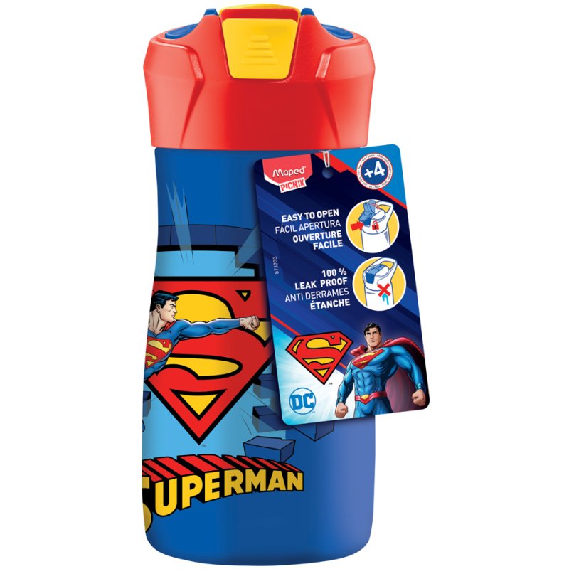 Maped GOURDE INOX SI drinkfles SUPERMAN, blauw/rood, met rietje