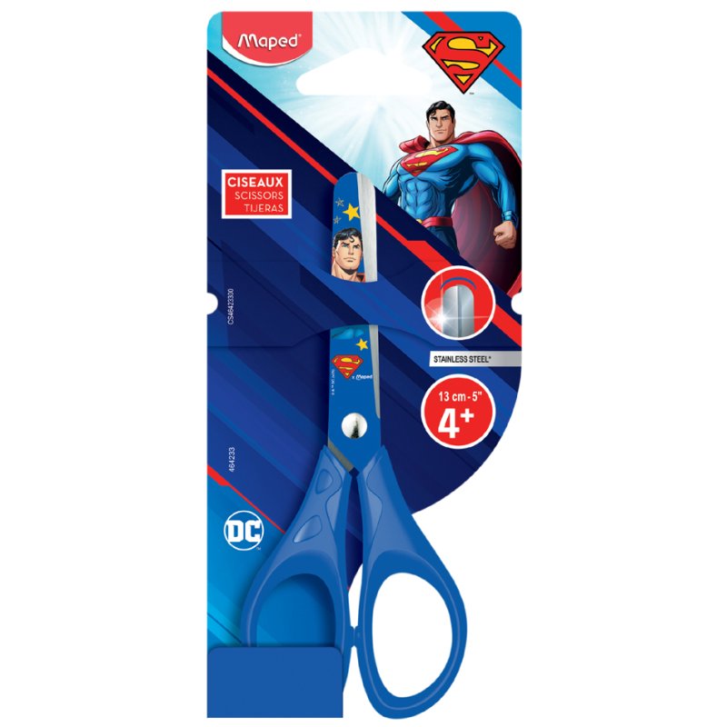 Maped Superman children's scissors, plastic handles