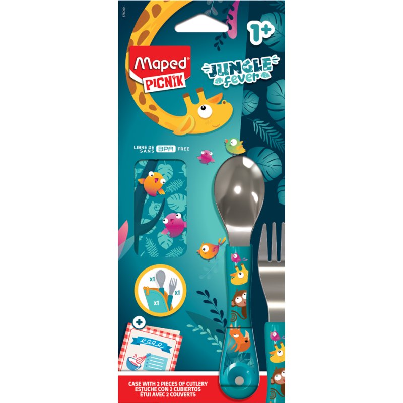 Maped PICNIK bestekset Jungle Fever, 3-delig, turquoise