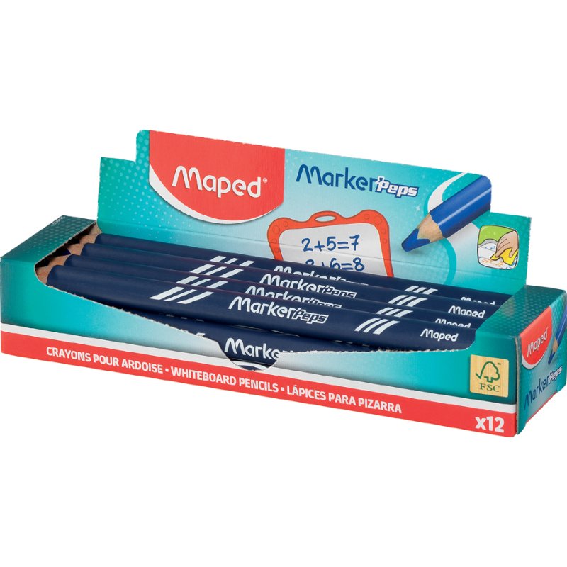 Maped Marker Peps, blue, display of 12 pieces