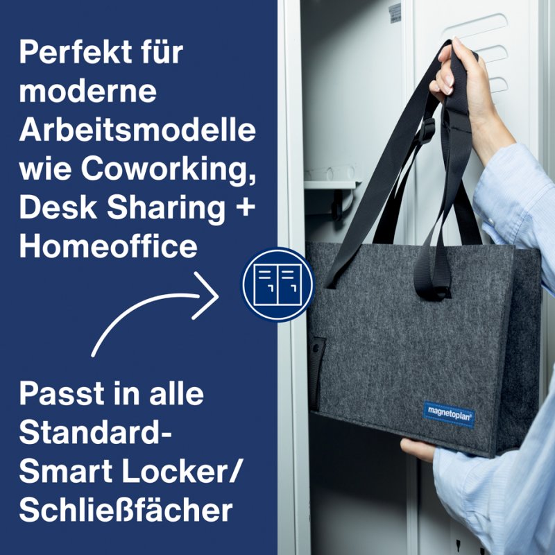 magnetoplan vilttas voor Flex Werkplek, antraciet, 45×15×25 cm