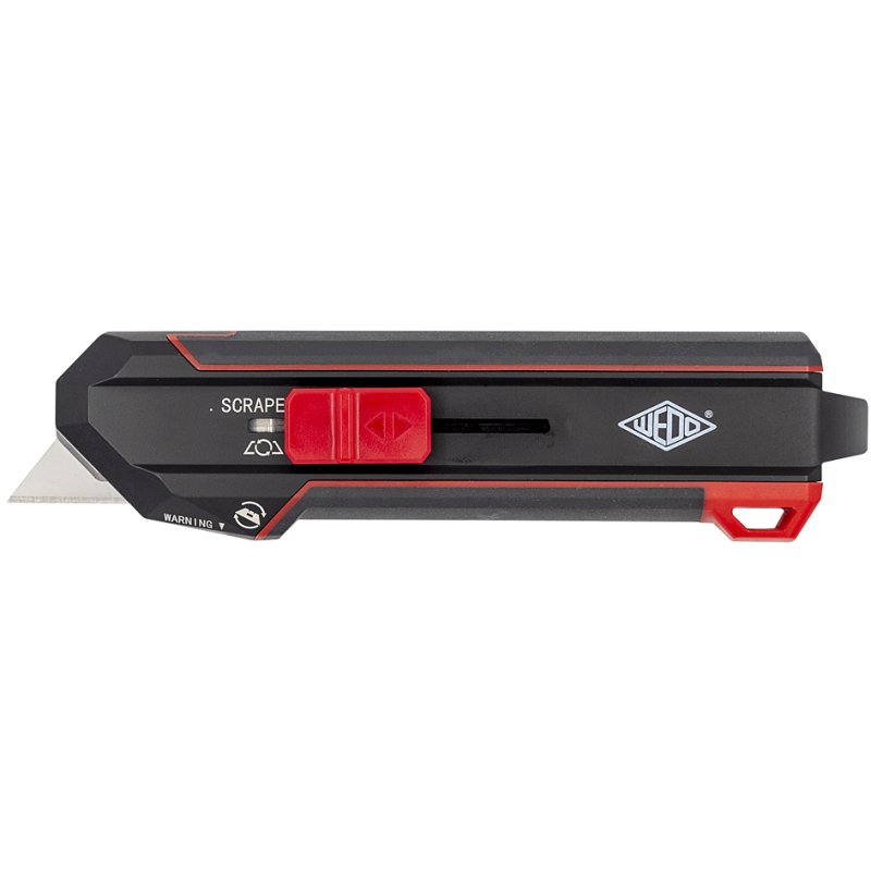 WEDO Premium 2-en-1 couteau de coupe & racloir, lame 19 mm, noir/rouge