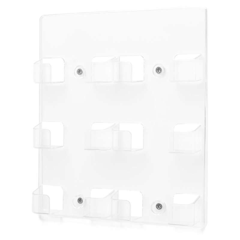 deflecto porte-cartes de visite mural, transparent cristal, 6 compartiments, 300 cartes