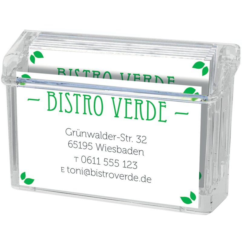 deflecto porte-cartes Grab-a-Card, transparent, 50 cartes de visite, verrouillable