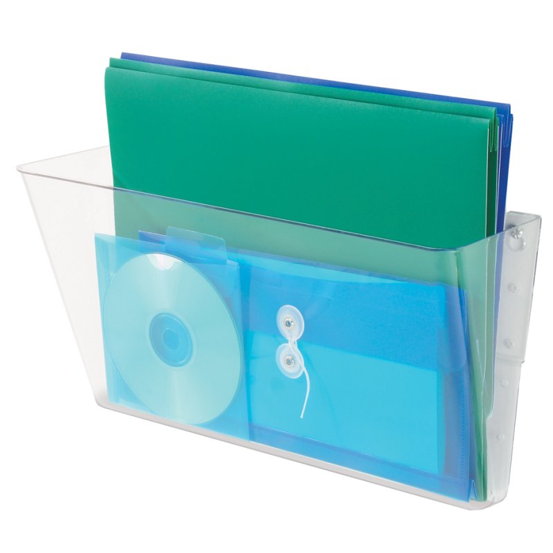deflecto porte-documents mural DocuPocket A4 paysage, magnétique, transparent cristal