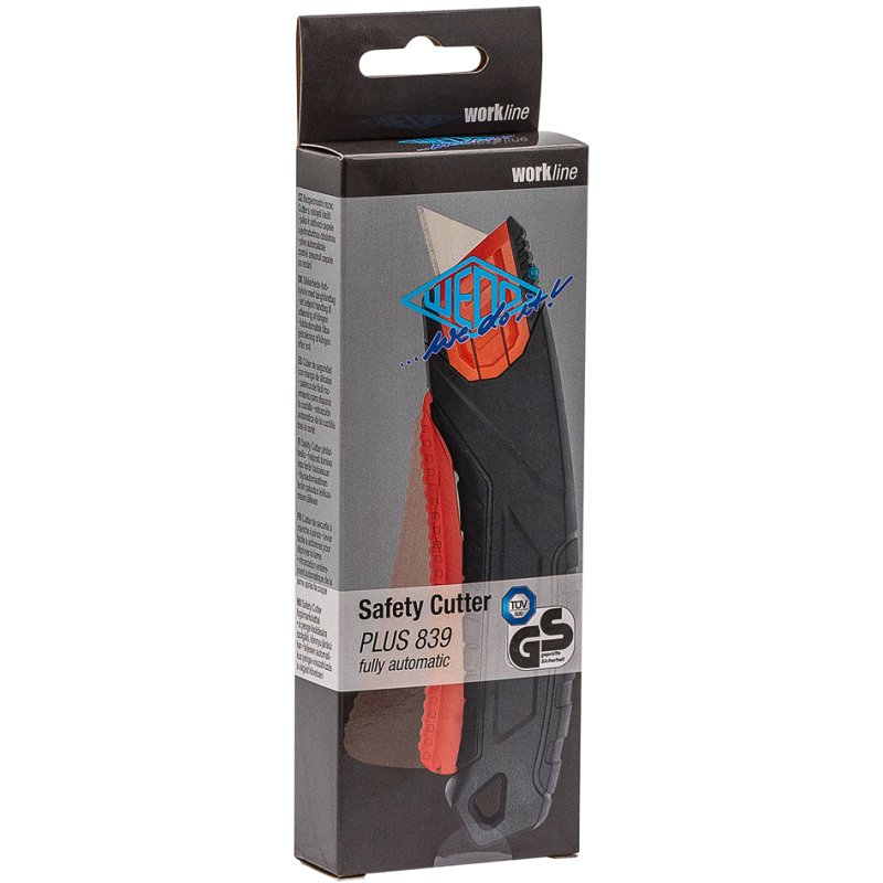 WEDO Safety-Cutter PLUS 839, lame 19 mm, noir/rouge