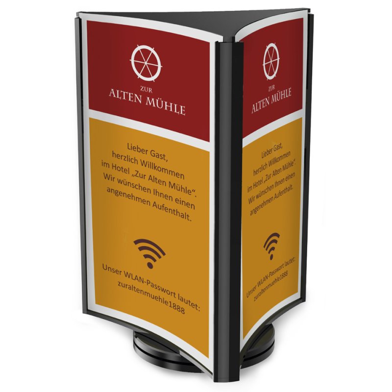deflecto Support de bureau, pivotant, 3 faces, A6
