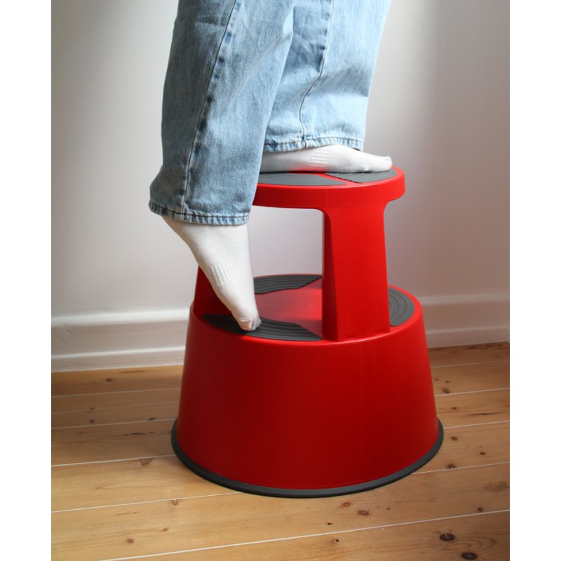 WEDO tabouret roulant SuperStep, plastique, noir, capacité 150 kg