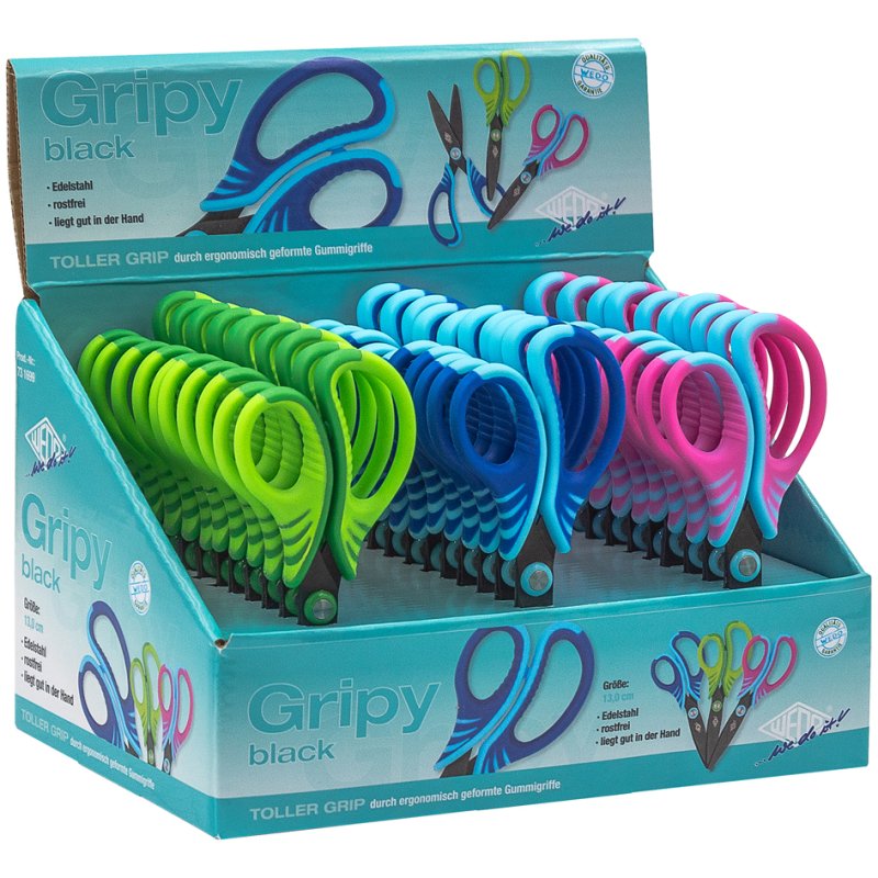 WEDO ciseaux de bricolage Gripy, arrondi, 130 mm, 30 pièces