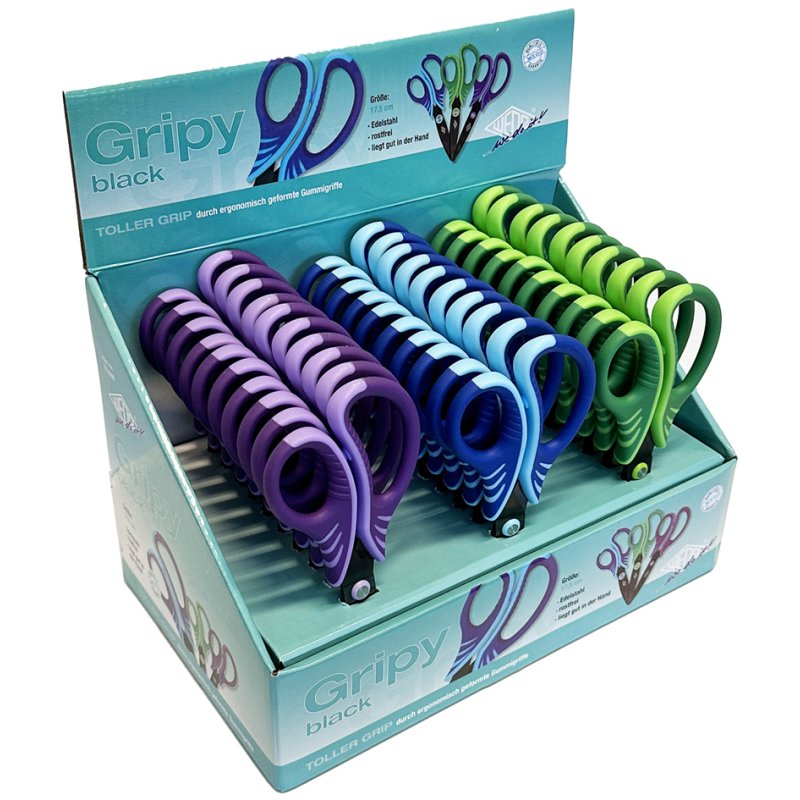 WEDO ciseaux de bricolage Gripy, arrondi, 130 mm, 30 pièces